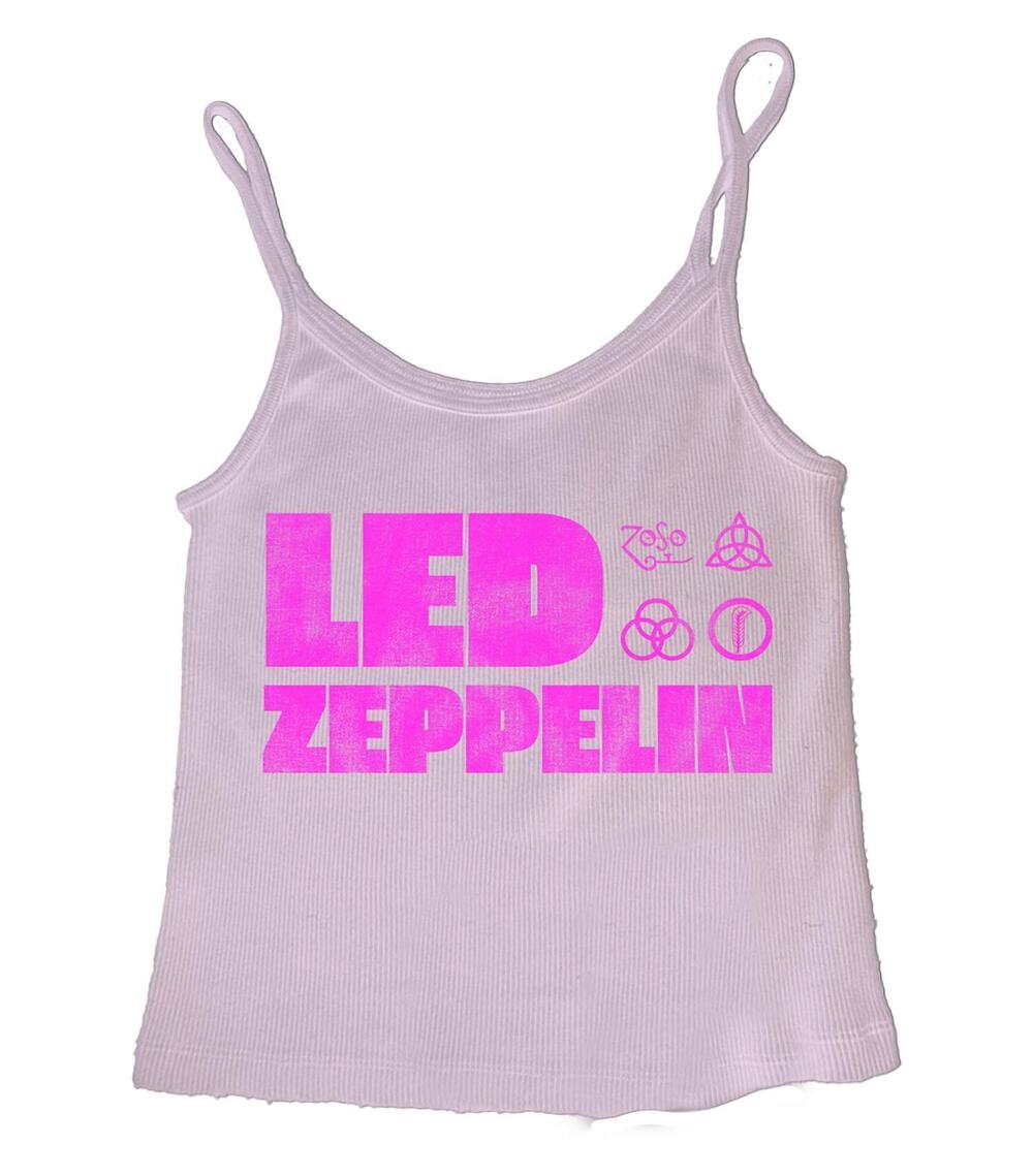 NEW ROWDY SPROUT girls preppy led zeppelin tank in pink